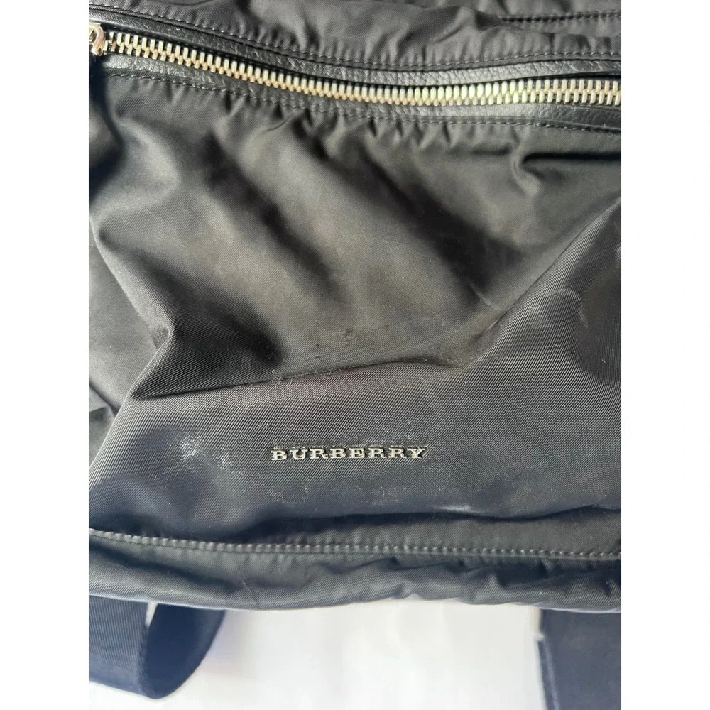 Burberry Black Nylon Convertible Backpack